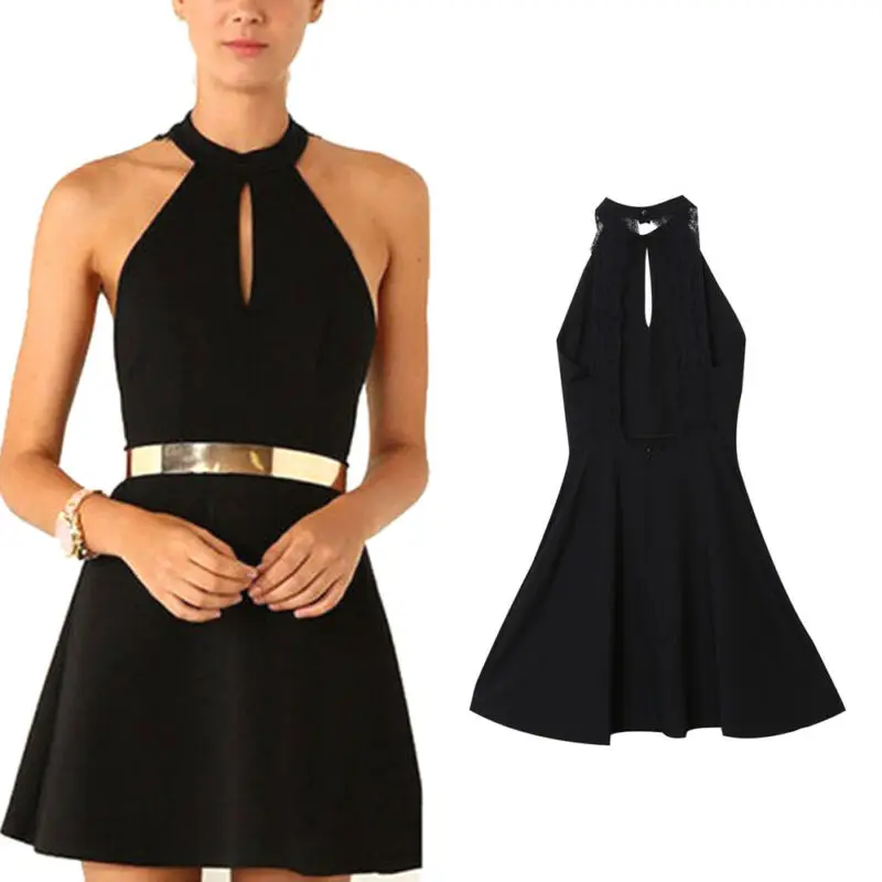 

Women Sexy Summer Casual Sleeveless Evening Party Beach Dress Short Mini Dress