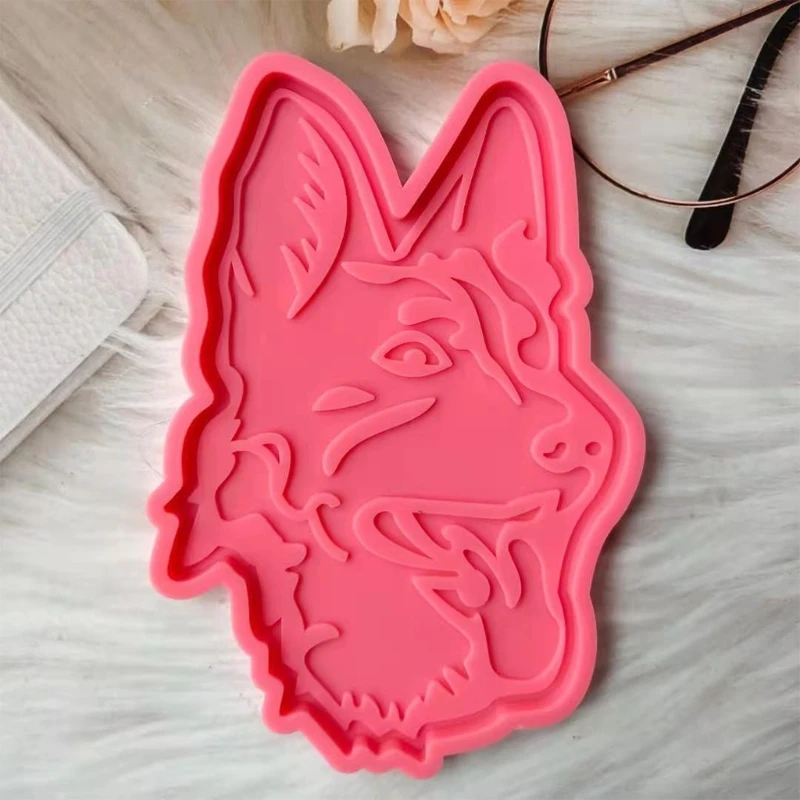 

Dog Head Shaped Coaster Epoxy Resin Mold Cup Mat Pad Silicone Mould DIY Crafts Casting Tools