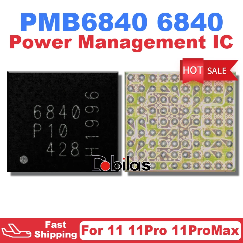 

10Pcs PMB6840 6840 For iPhone 11 11 Pro 11Pro Max Baseband Power IC Chip PMU BBPMU_RF PMIC Integrated Circuits Chipset