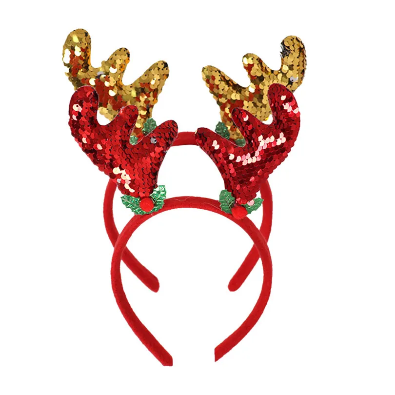 Горячая Рождественская повязка на голову Санта Рождественские вечерние