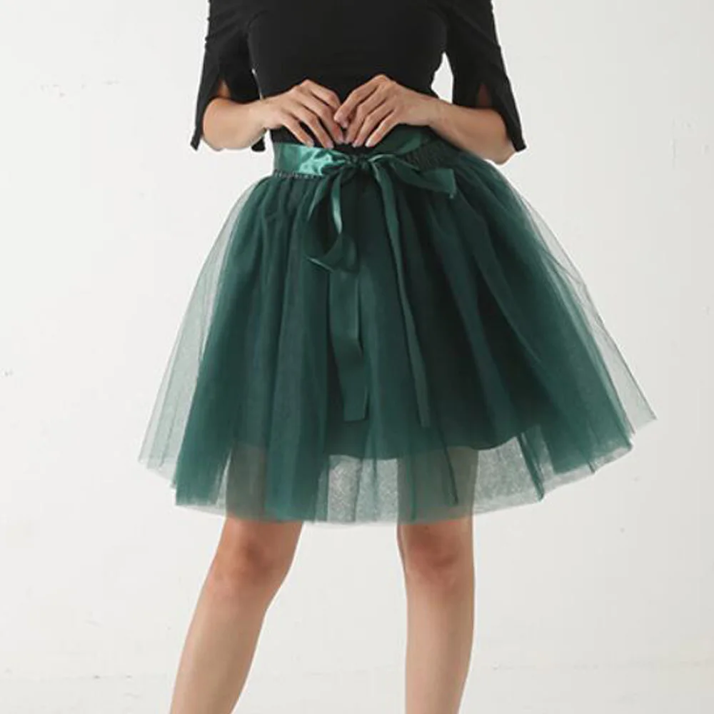 Короткие юбки с оборками Тюлевая винтажная Свадебная юбка для невесты вечерние