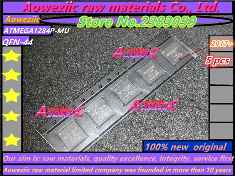 Aoweziic 2017 + 100 новый оригинальный ATMEGA1284P фонарь TQFP44 QFN44 DIP-40 микроконтроллер |