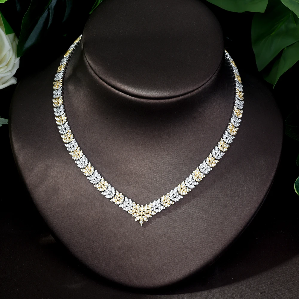 Модные блестящие свадебные украшения HIBRIDE с блестящим кубическим цирконием