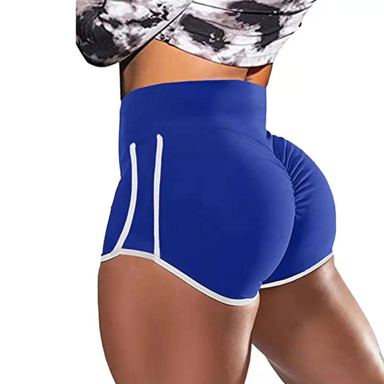 

Женские спортивные шорты для бега с высокой талией, спортивные шорты для бега, шорты с высокой талией, облегающие штаны для йоги