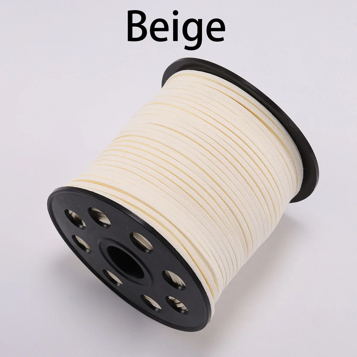 Beige 10 м/лот 2,5 мм плоский плетеный шнур из искусственной замши, Корейская бархатная кожа, ручная работа, веревочная нить для изготовления ювелирных изделий своими руками - Цвет: Beige