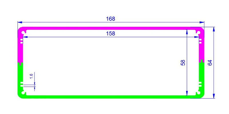 

lyele 1707 audio amplifier all aluminum box 172*70*261 DIY box