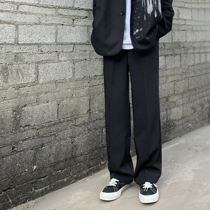 

Мужская Повседневная мода платье брюки высокое качество широкие темперамент костюм брюки Pantalones Hombre мужская одежда BC50XK