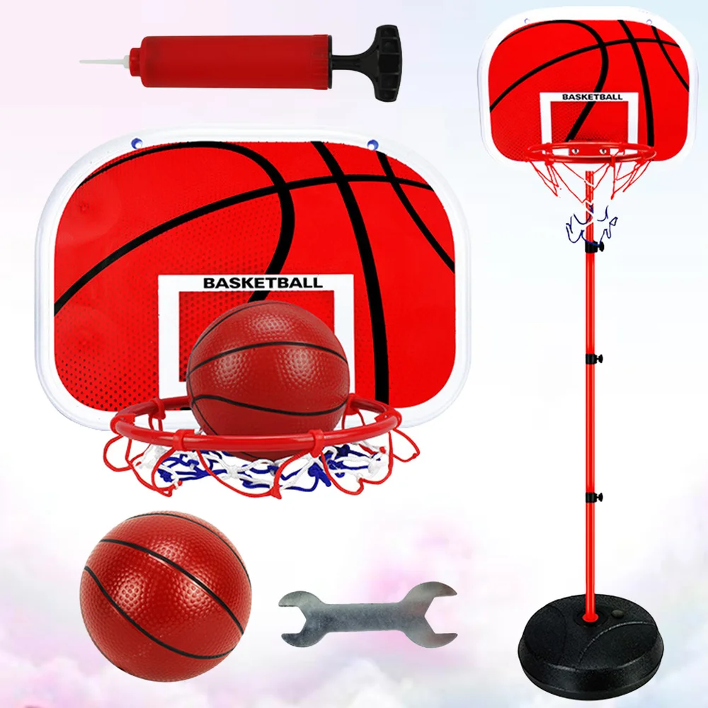 

1.2m Basketball Stands Shooting Frame Sport Liftable Basketball Basketball Hoop with One for Indoor Outdoor (Red)