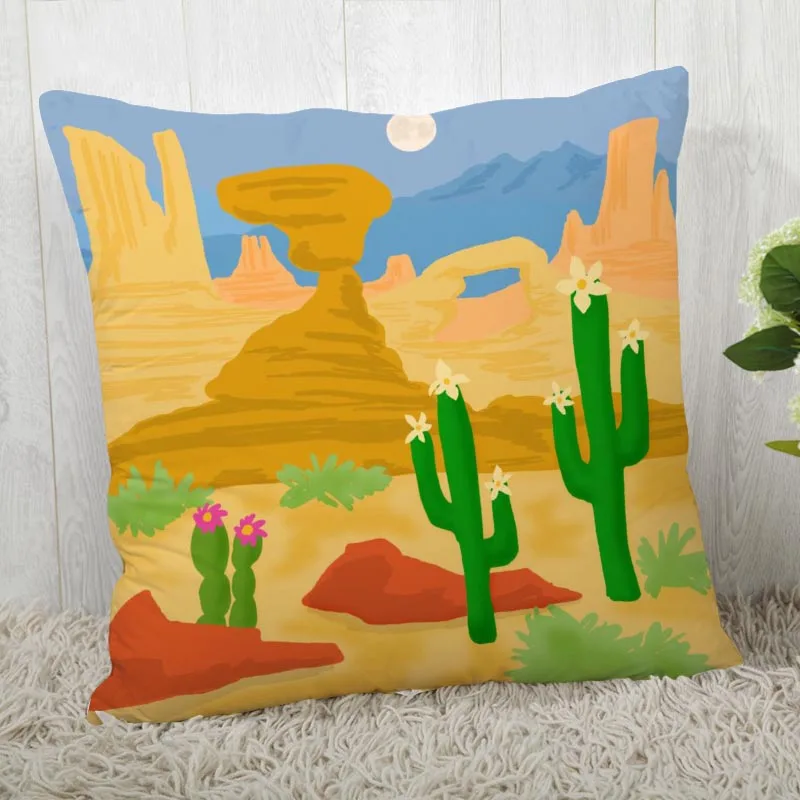

Benutzerdefinierte Kissen Fällen Kaktus Platz Kissenbezug Weihnachten Reißverschluss Kissen Abdeckung 40*40cm,45*45cm (Eine Seit