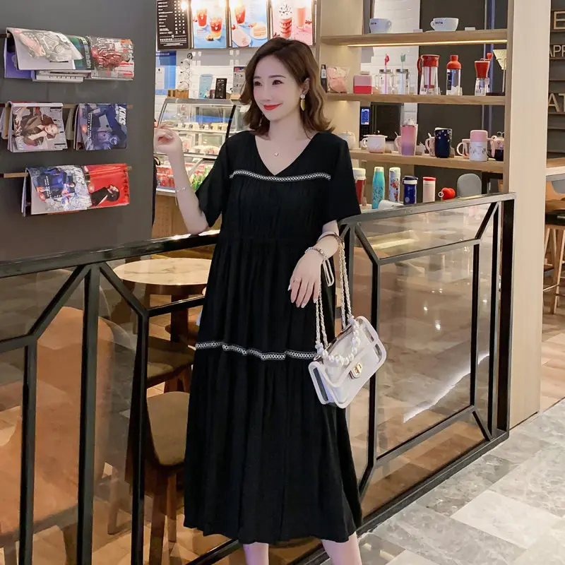 Женское свободное платье с широкой юбкой длинное Повседневное в этническом