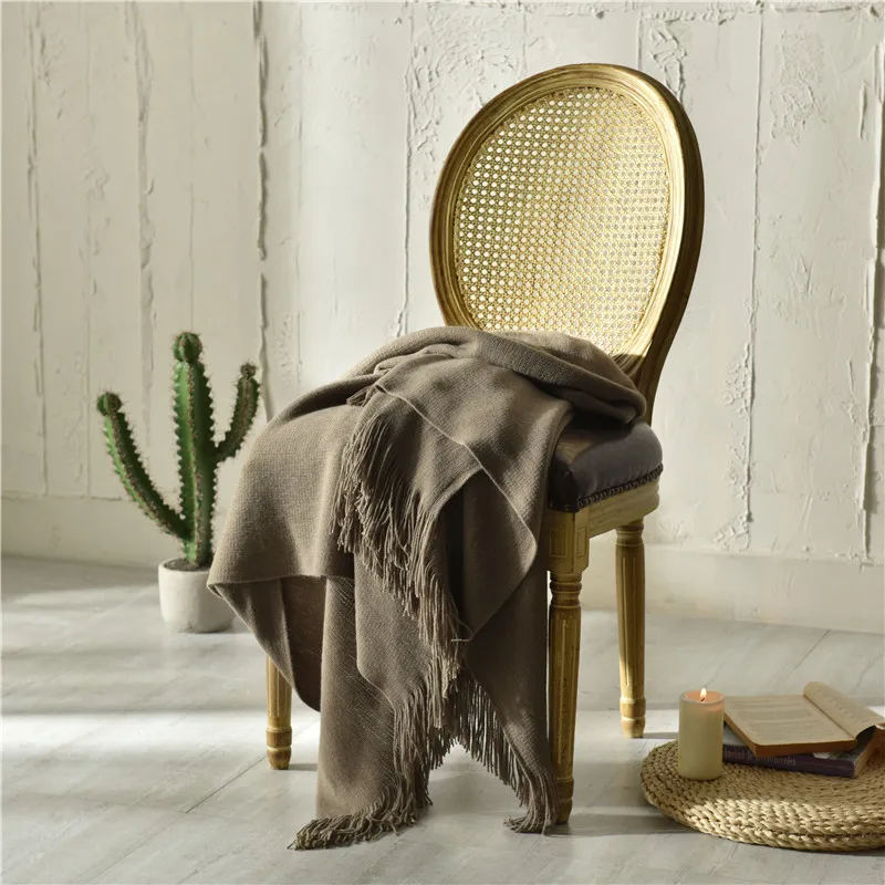 Современное летнее трикотажное покрывало для дивана повседневный декор с