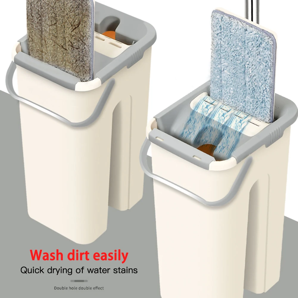 Плоская Швабра для дома без рук ленивая швабра мокрая и сухая набор очистки