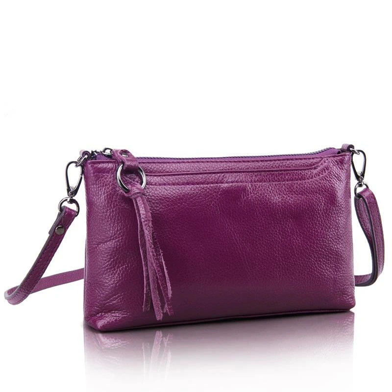 Женская сумка клатч из натуральной кожи однотонная|Сумки с ручками| |