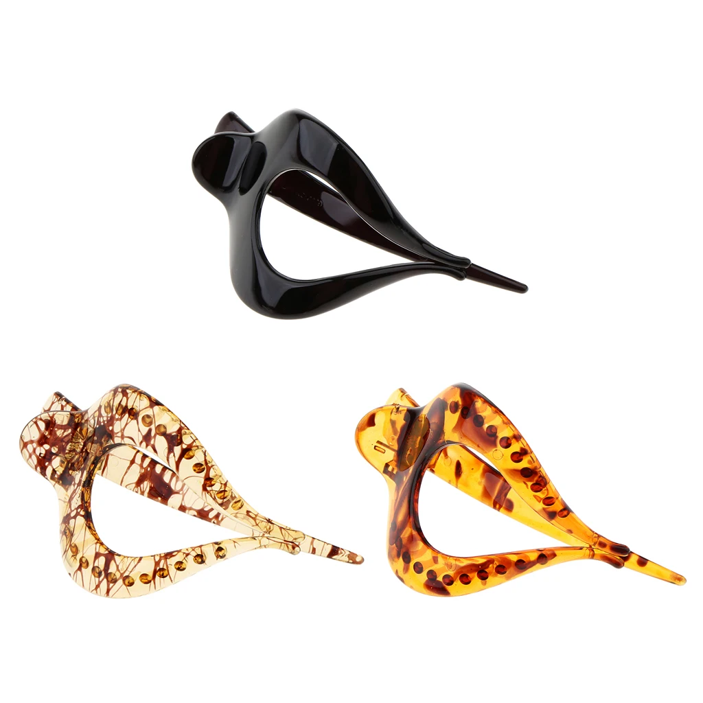 

3 Pieces Large Heart Acrylic Hair Claw Banana Clip Clamp Accessories for Women