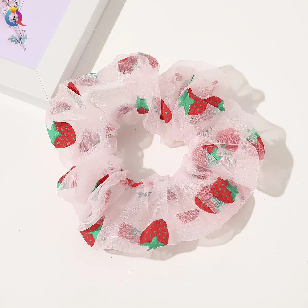 Резинки для волос женские эластичные кружевные милая сетчатая резинка с принтом