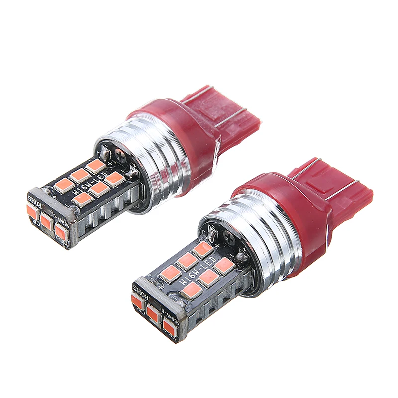 Universal 2pcs Car Auto 7443 Red LED Strobe Flash Blinking Brake Tail Light Parking Bulbs Lamp Accessories Parts | Автомобили и
