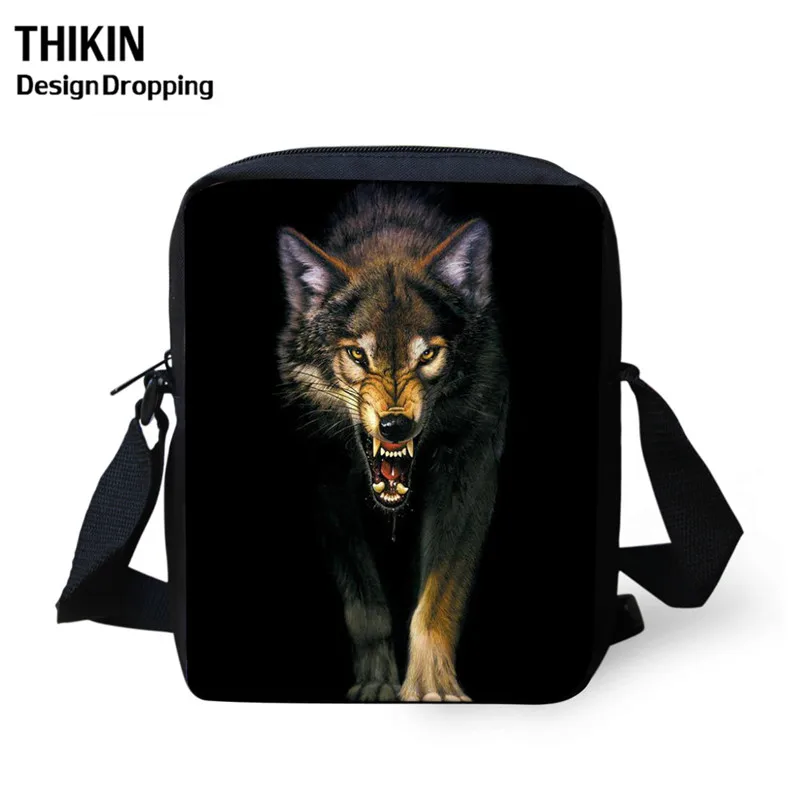 Школьные сумки через плечо THIKIN для мальчиков и девочек портфель с 3D рисунком