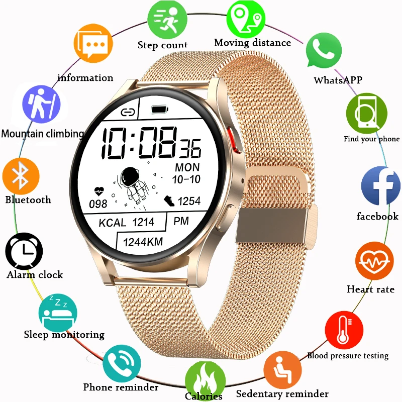 

2021 New Women Smart Watch Full Touch Bluetooth Call Fitness Tracker IP67 Waterproof Blood Pressure Smart Clock Men Smartwatch