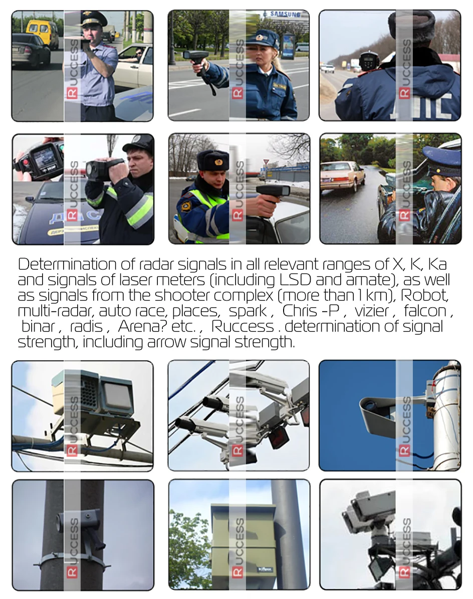RUCCESS Anti Radar Detector for Russia 2 in 1 GPS Antiradar Car Detector Police Speed Camera Detector Anti-radar for Car