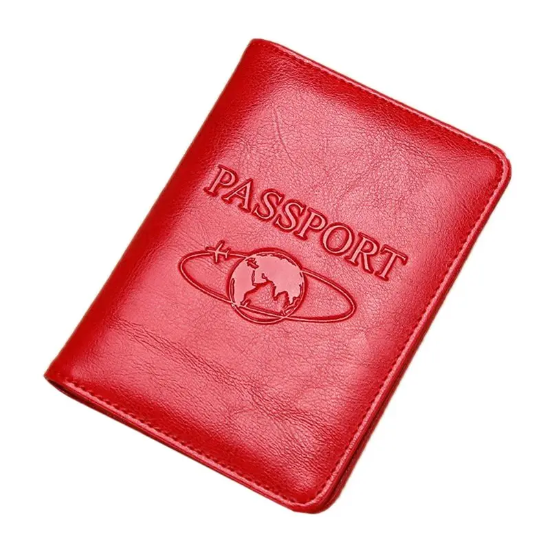 R2 RFID Блокировка натуральная кожа дорожный Паспорт ID карты Обложка держатель Чехол протектор Органайзер 14x10,5x1 см - Цвет: R2