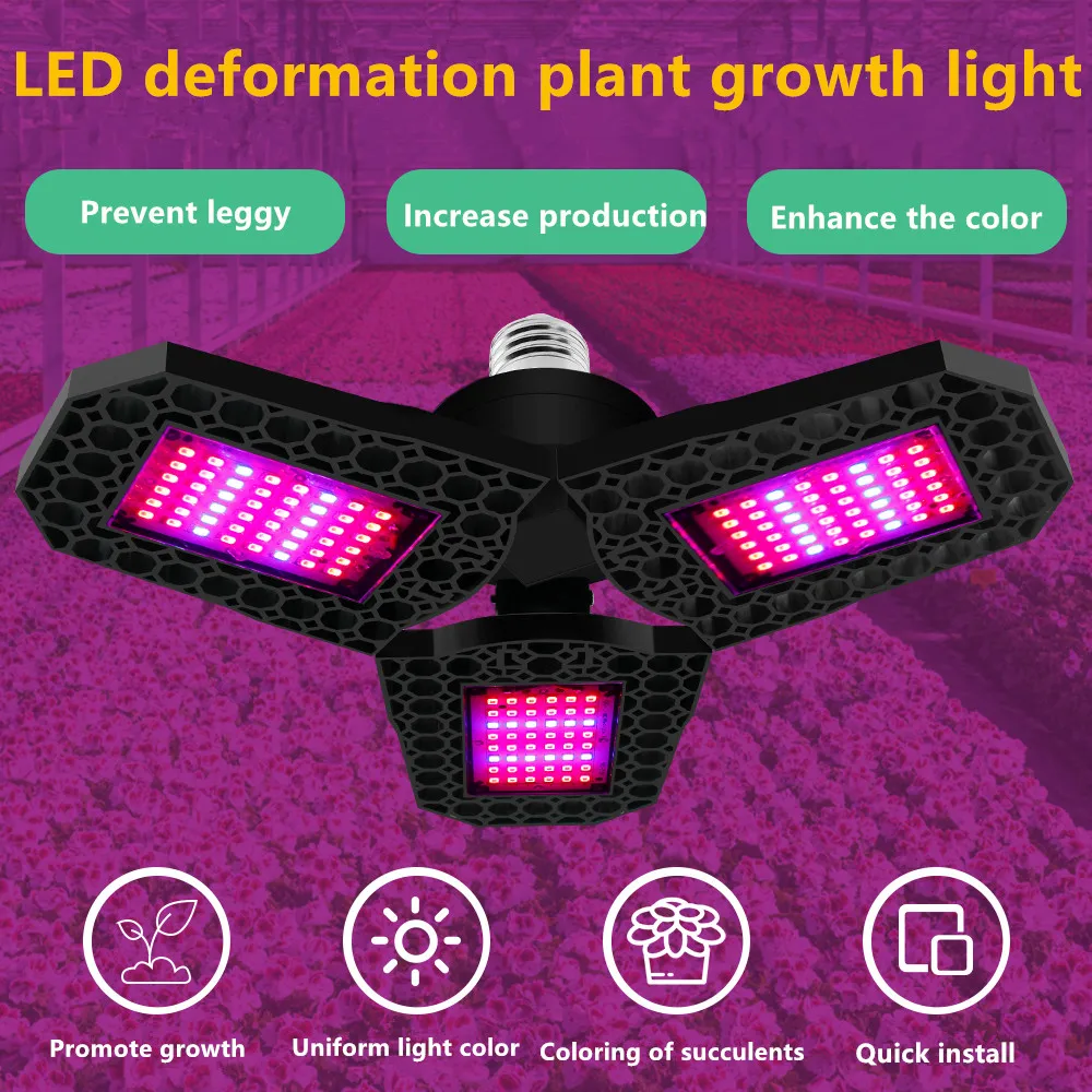 

Full Spectrum LED Plant Grow Light Indoor Foldable Lamp E27 Phyto Lamp Greenhouse Hydroponics Garden Flower Plant Growth Lamp
