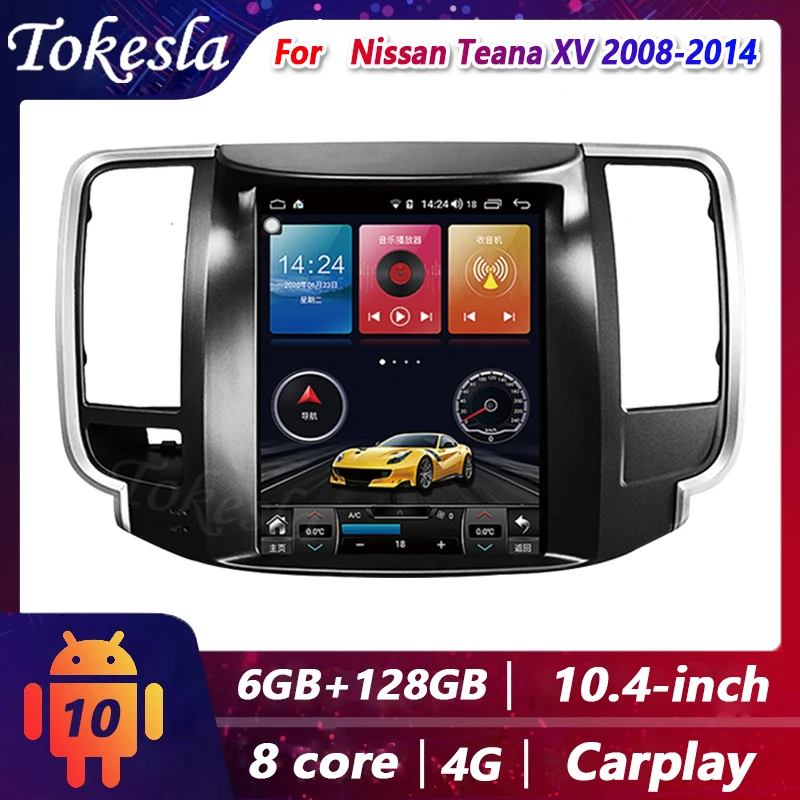 

Tokesla Car Audio For Nissan Teana J32 Radio 2 Din Android Tesla Stereo Receiver Central Multimedia Dvd Video Players Navigation