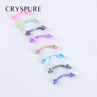 new 8 color stainless steel piercing accessories spray paint eyebrow nail pointed eyebrow stud eyebrow puncture jewelry
