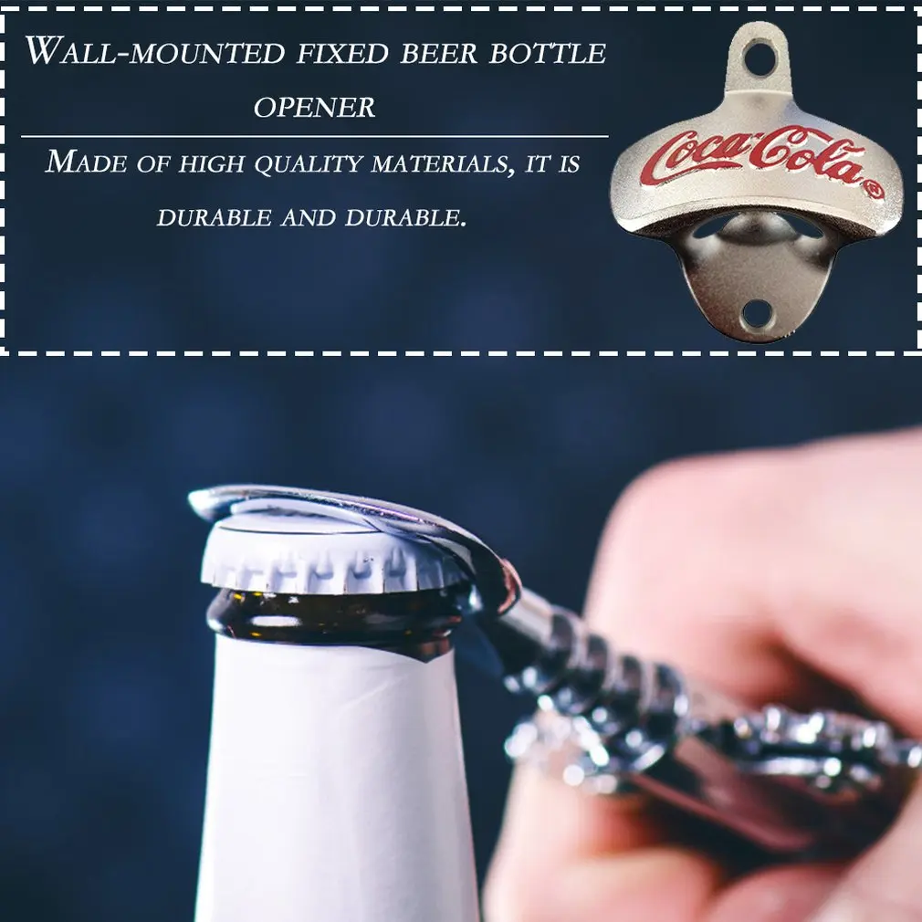 

Nice-looking Wall Mounted Opener Unique Wine Beer Soda Glass Bottle Opener Durable Home Kitchen accessories supplies Bar