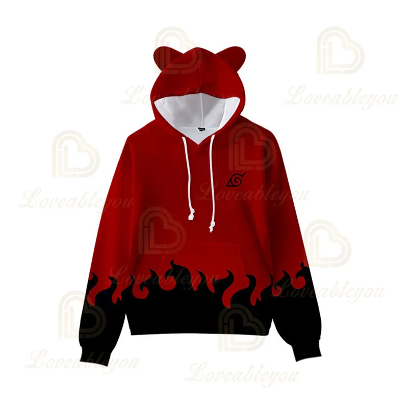 

Anime Autumn Men Women Cosplay Naruto Akatsuki 3D Print Hooded Coat Sweatshirts Street Casual Hoodies