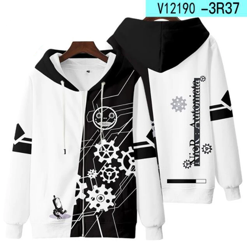 Зимние мужские куртки и пальто толстовка с капюшоном на молнии 3D принтом нинейер