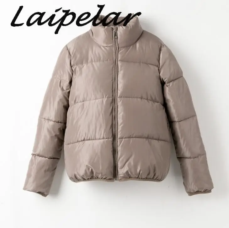 Laipelar, модное пальто-пузырь, одноцветная, стандартный воротник, негабаритный, короткая куртка, зима-осень, Женская куртка-пуховик, парки, Mujer