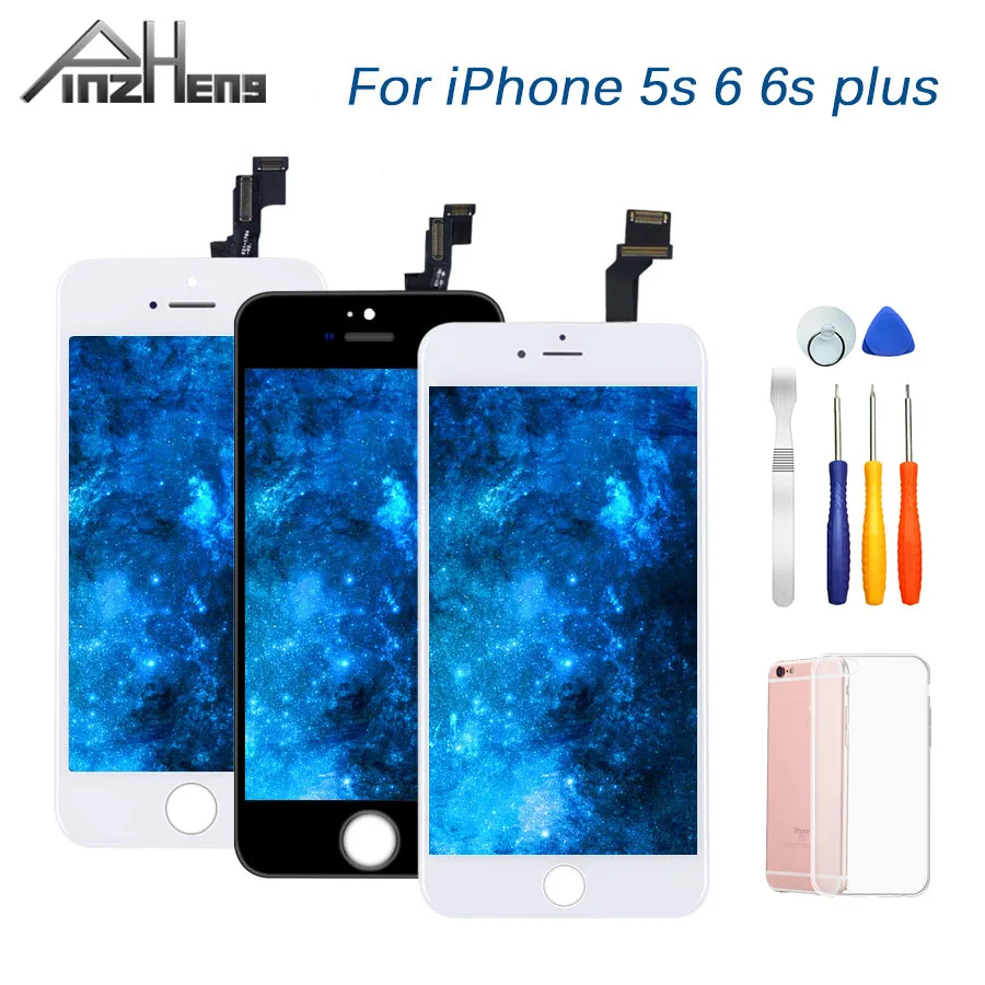 Оригинальный ЖК-экран PINZHENG для iPhone 6 6s Plus 100% AAA 5s сенсорный сменный ЖК-дисплей