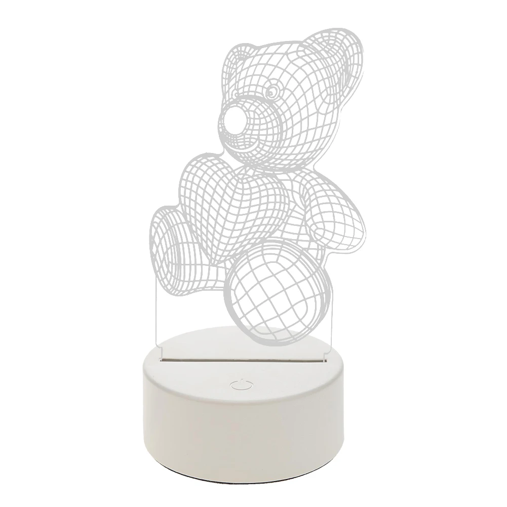Sleeping Light Bedroom Bedside Table Lamp Acrylic 3D Romantic Love LED Desktop Night for Valentine Wife Gift | Освещение