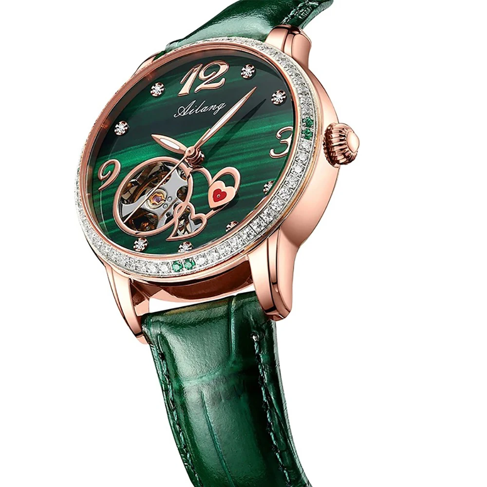 AILANG Woman New Watch Mechanical Luxury Ladies Automatic Hollow Women's Bracelet Watches Female Waterproof Clock Wristwatch