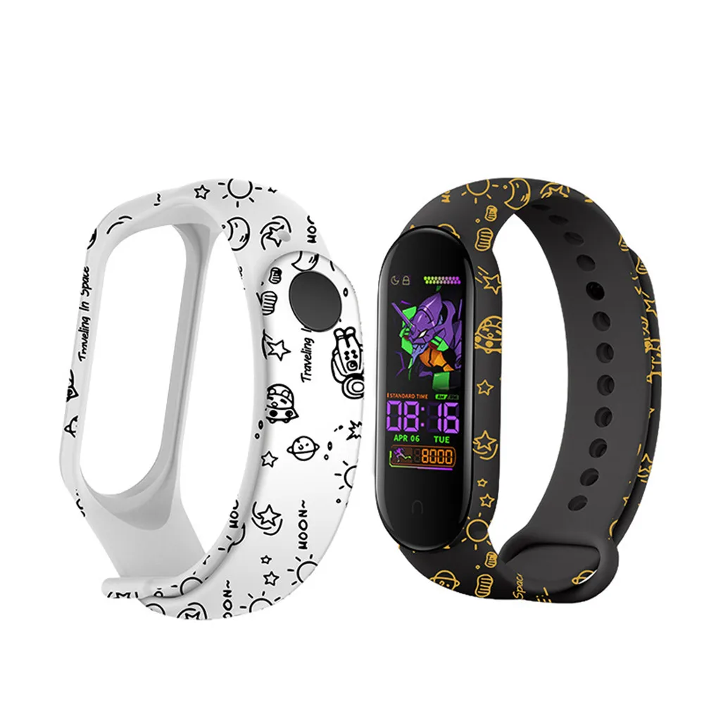 Ремешок с узором для Mi Band 5 Сменные аксессуары силиконовый браслет Xiaomi |