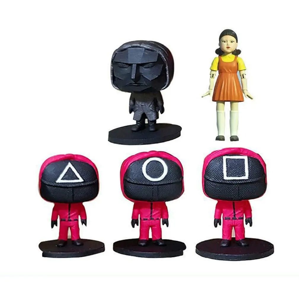 

Ornament For Squid Game Resin Ornament 123 Wooden People Decoration Creative Ornament Decoration Gift