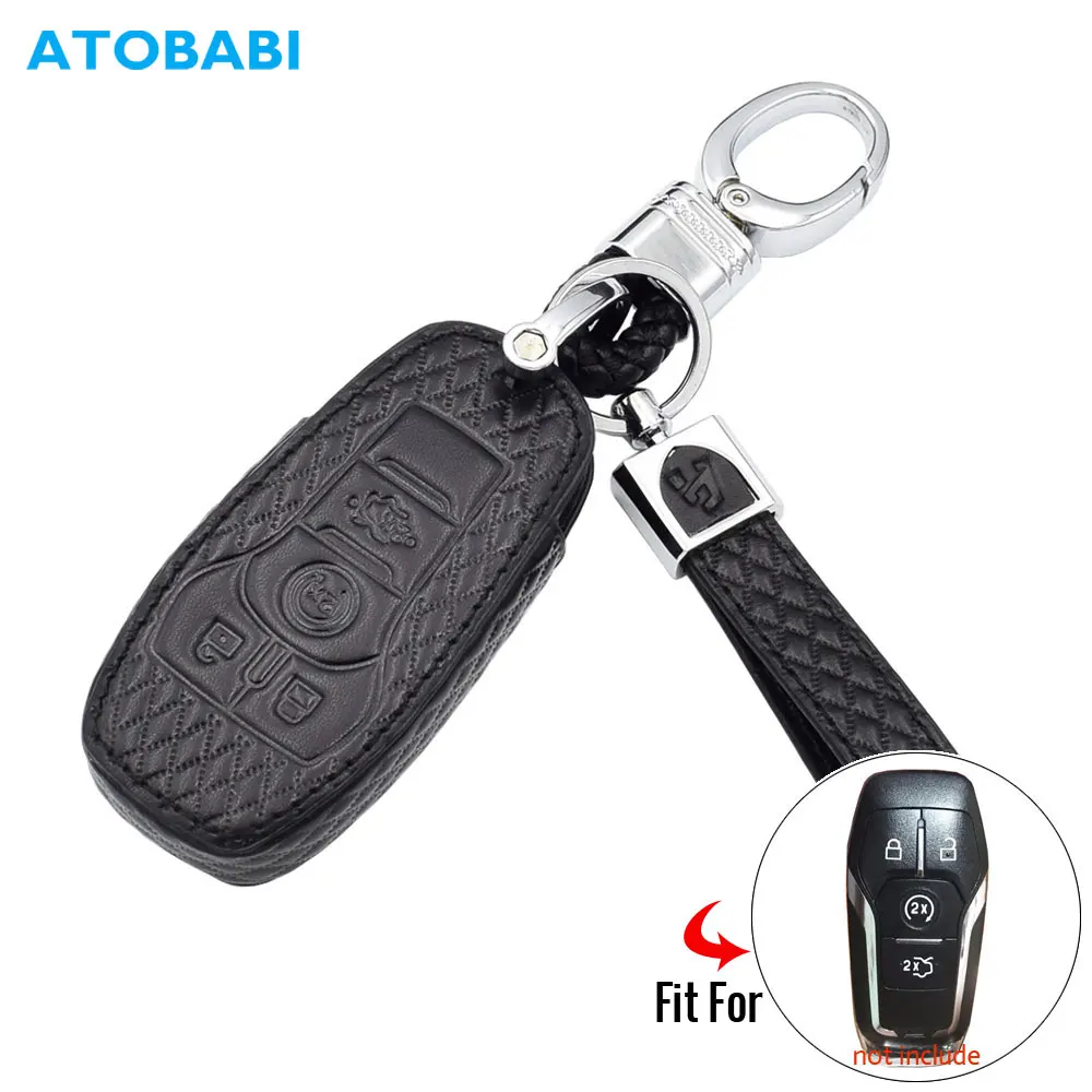 Чехол для ключей из натуральной кожи с микрофиброй Ford Explorer aurus Mondeo Smart Remote Fob Protector