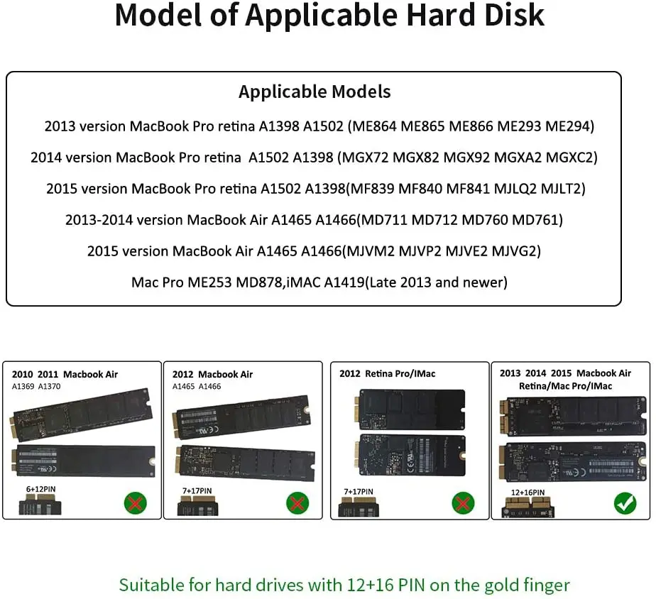 Корпус для SSD накопителя USB 3 0 на Mac корпус из алюминиевого сплава 2013 совместимый с