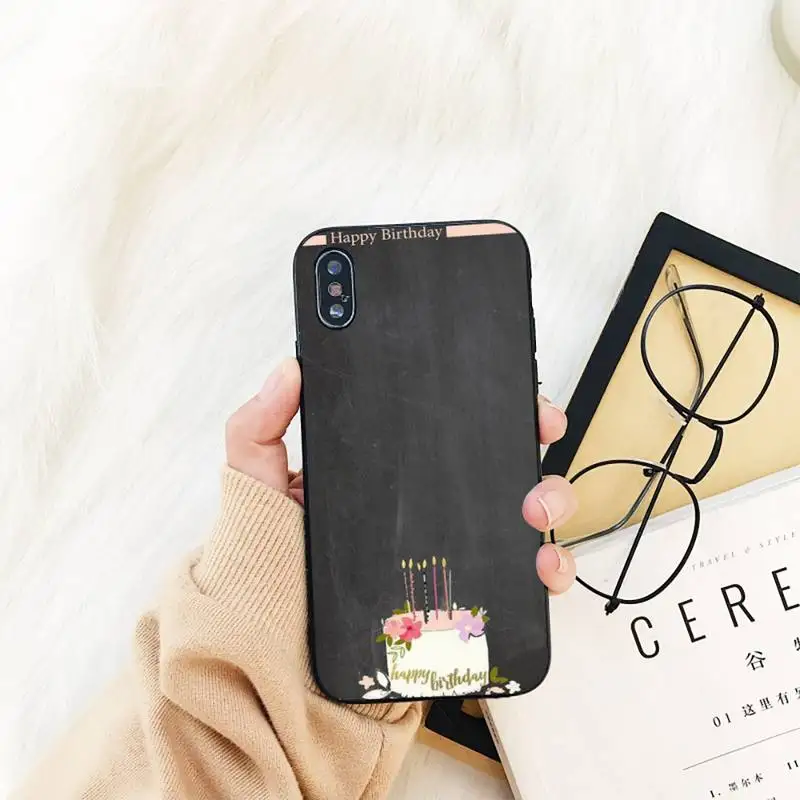 

YNDFCNB Happy Birthday Phone Case For iPhone 11 8 7 6 6S Plus X XS MAX 5 5S se 2020 11 12pro max iphone xr case