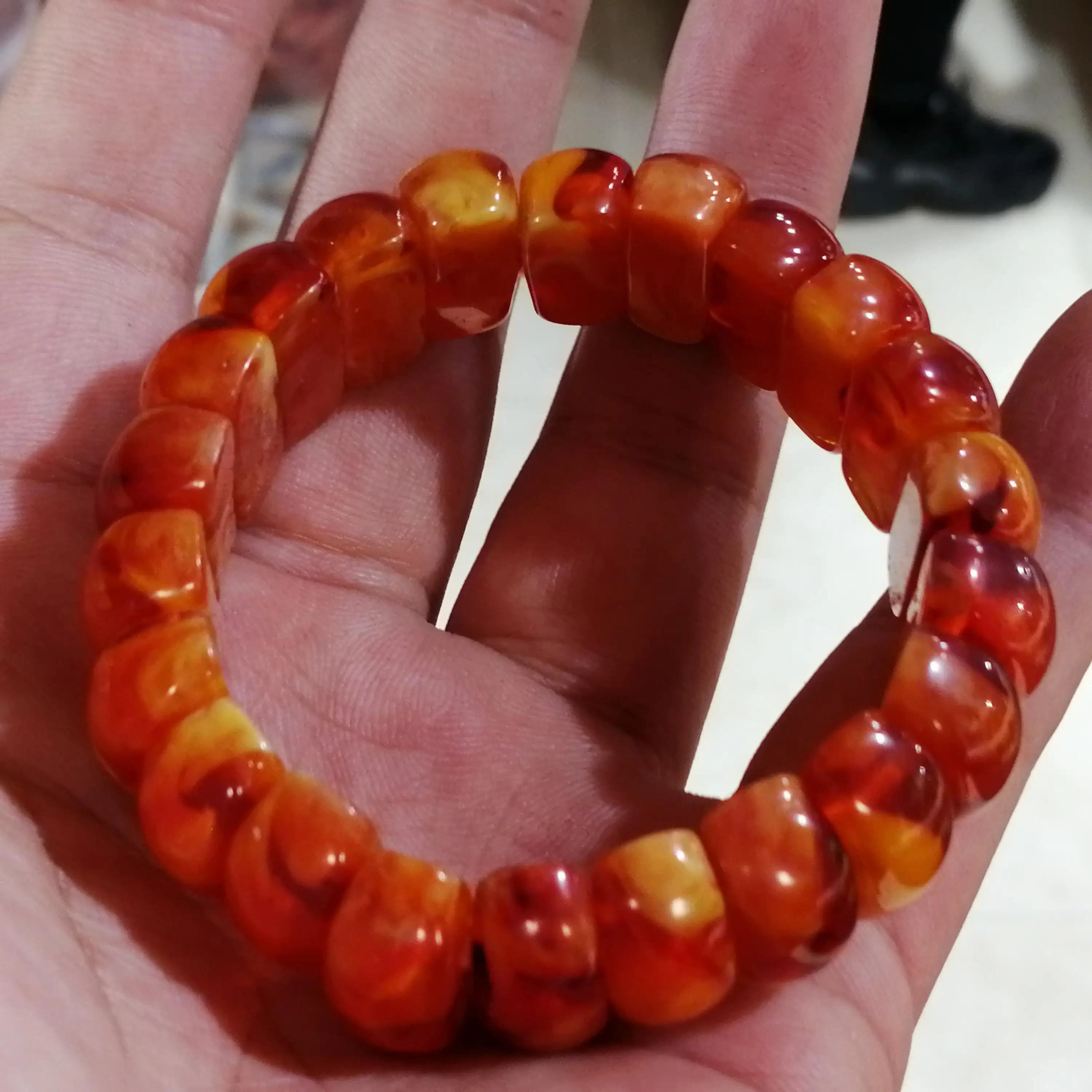 Натуральный Янтарный браслет для мужчин и женщин Исцеляющие драгоценные камни