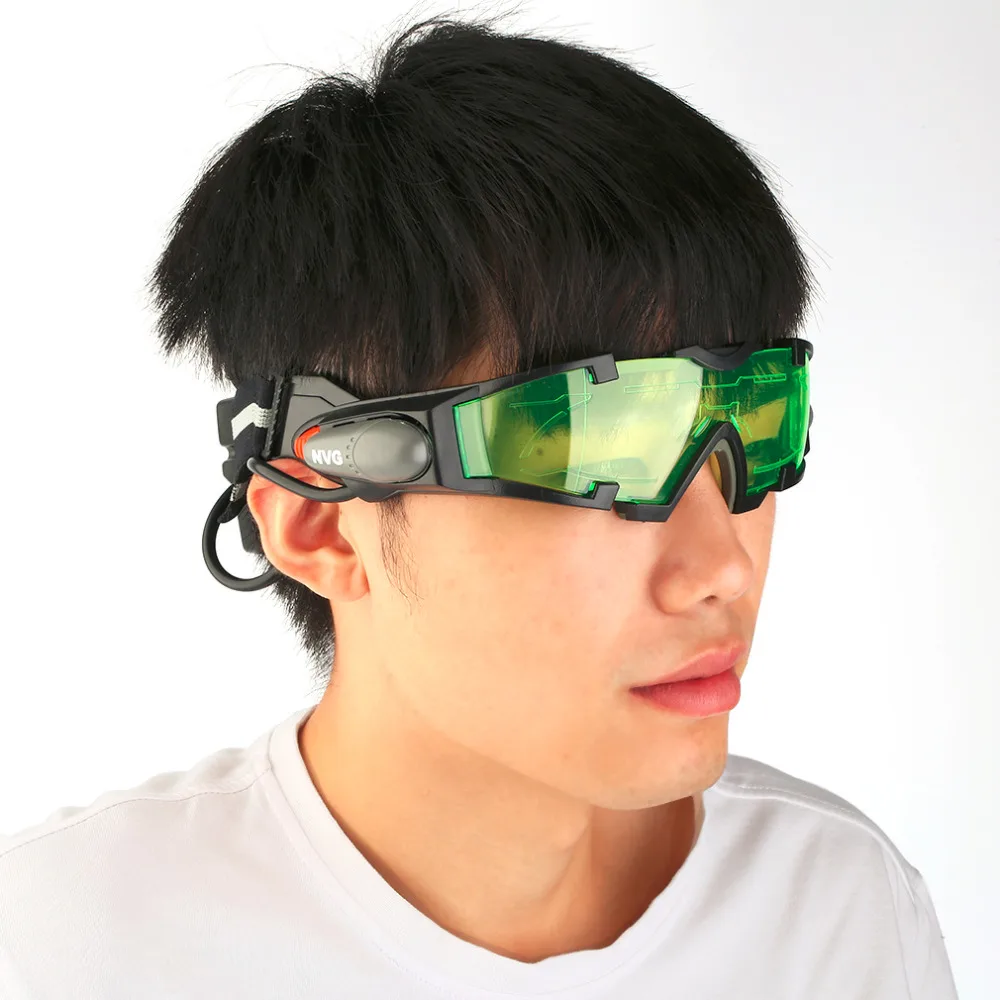 Защитные очки для глаз охоты ночного видения с зелеными светодиодами