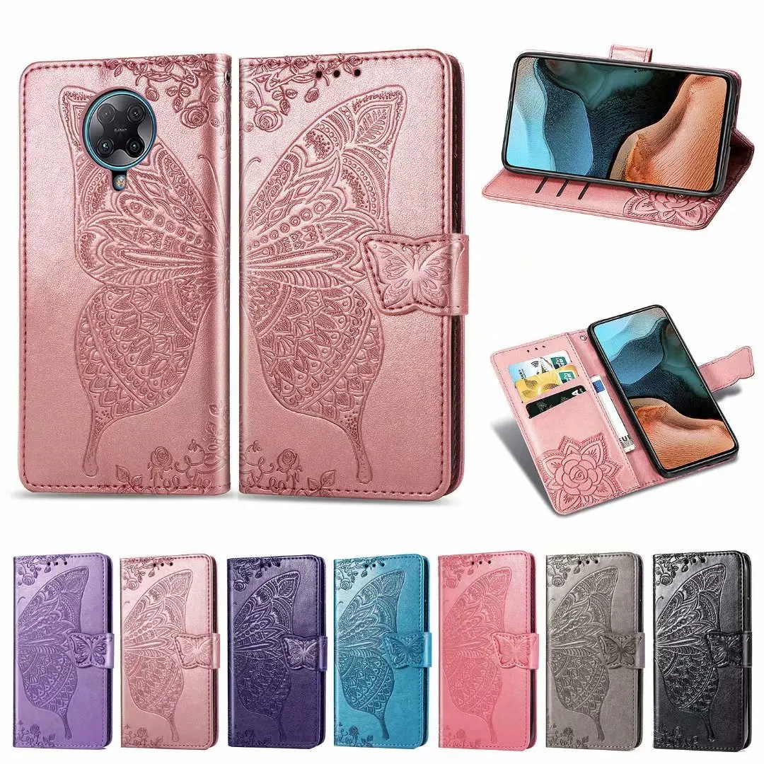 

Case For Xiaomi Redmi K30 Pro Zoom 3D Butterfly Leather Flip Phone Cover For Xiaomi Poco F2 Pro Preservation Wallet Capa Coque