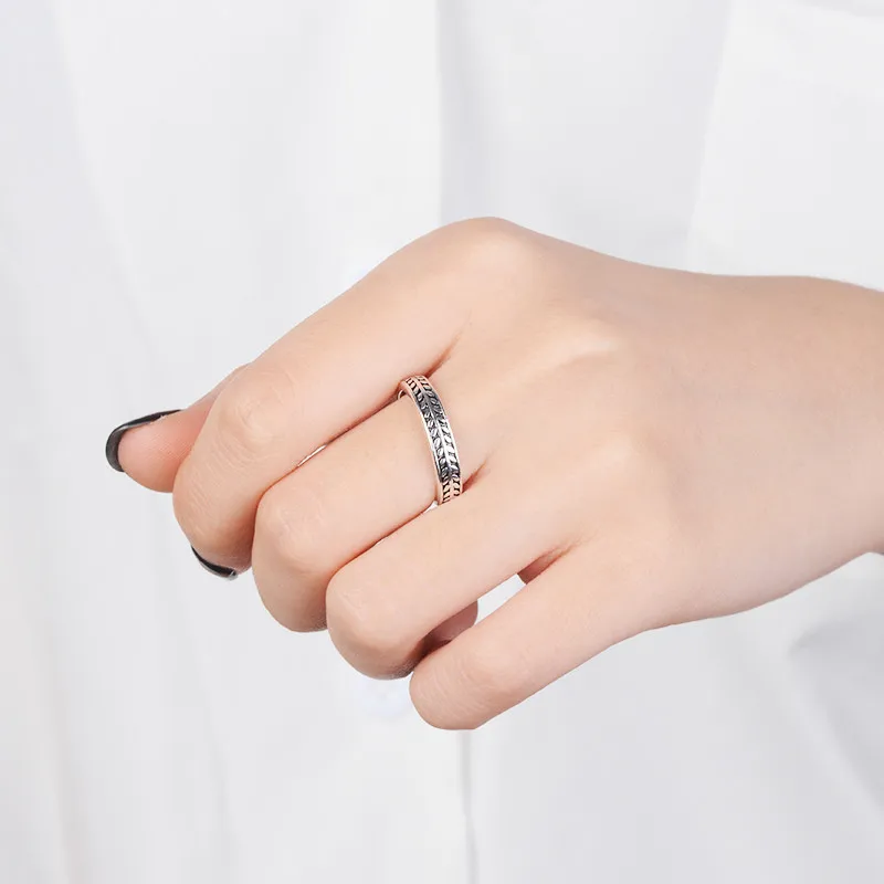 925 пробы серебро простое модное в форме оливы отверстия листьев ювелирные