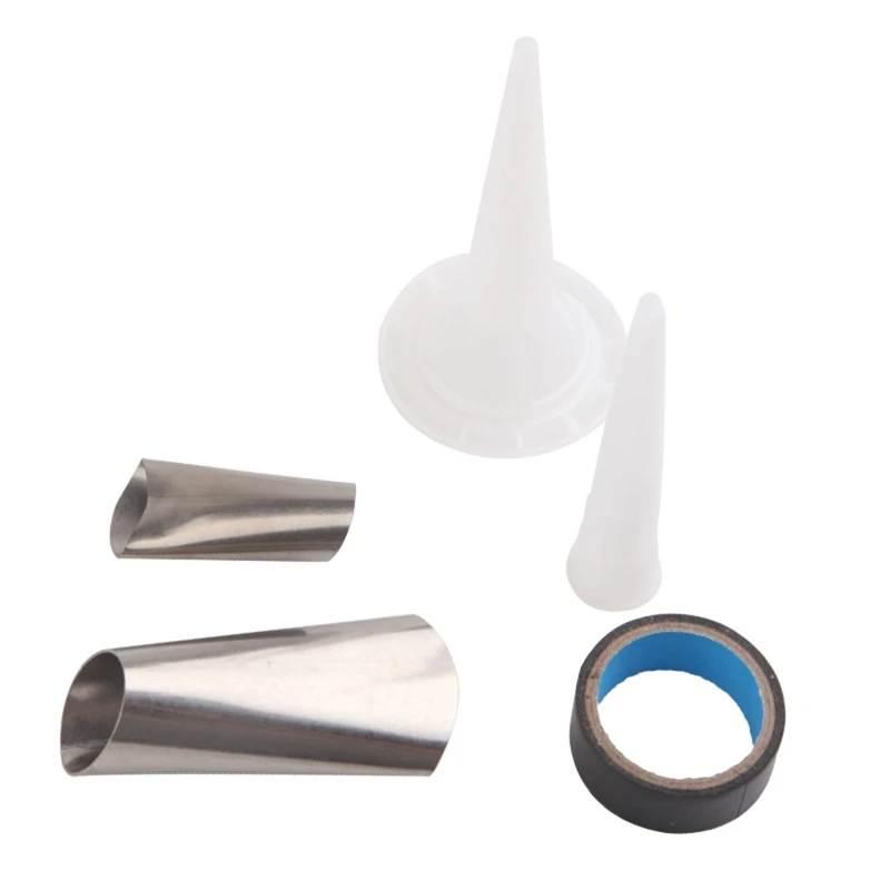 

Resuable Stainless Steel Caulking Finisher Scraper Nozzle Applicator Sealant Kit X4YE