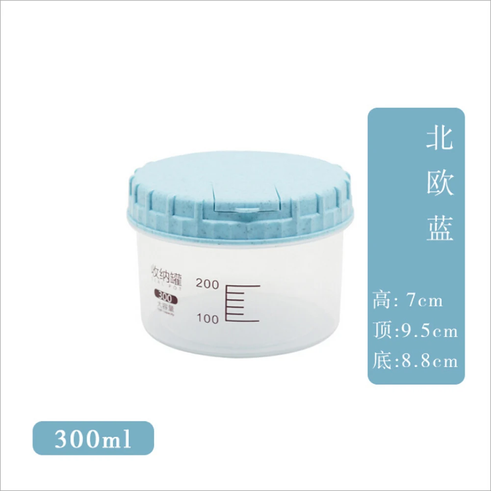 blue 300ml Кухня сушеная еда крупа мука макаронные изделия контейнер для таблеток контейнер для риса герметичная коробка - Цвет: blue 300ml