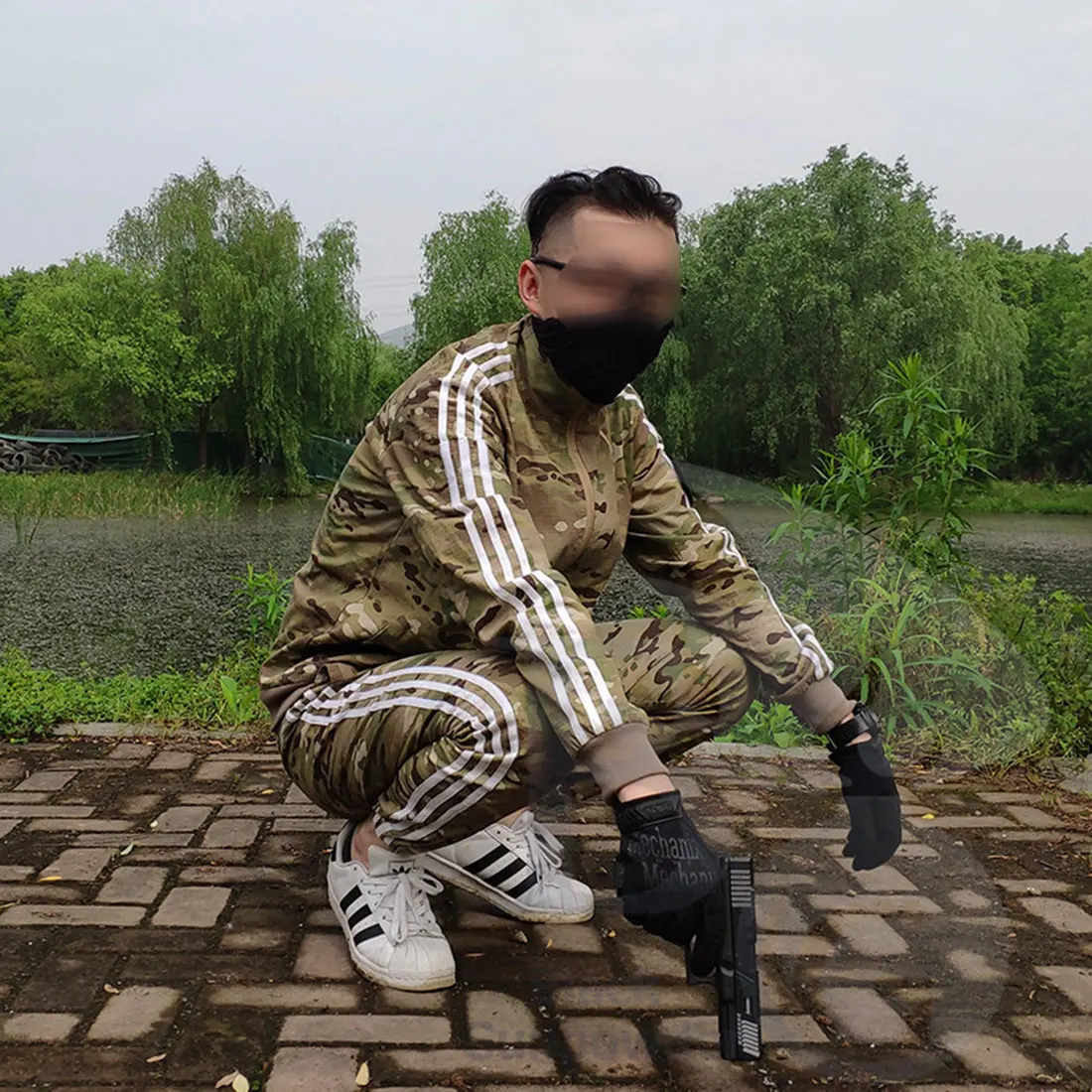 Gopnik стиль тактическая спортивная одежда полный комплект боевая одежда-(закрытый