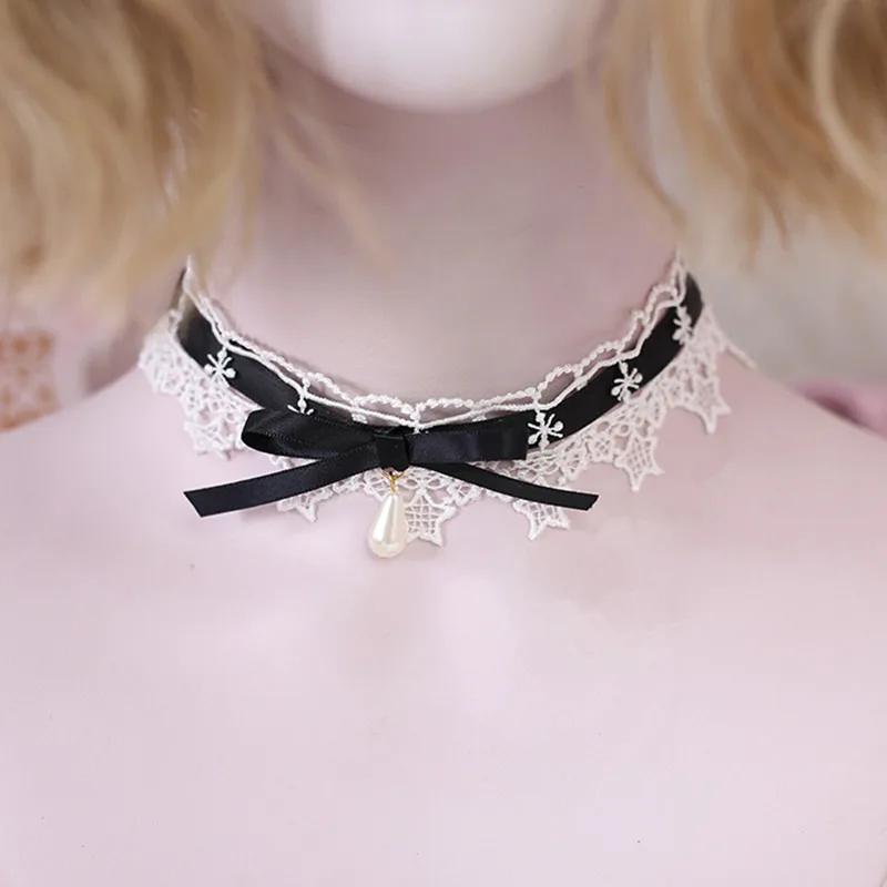 Ожерелье в стиле &quotЛолита&quot милое кружевное короткое ожерелье форме сердца с