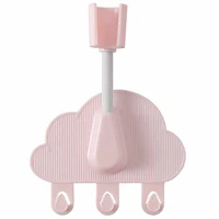 360%c2%b0 shower head holder cloud shower rack sticky universal punch free bathroom bracket wall mount rack bathroom accessories