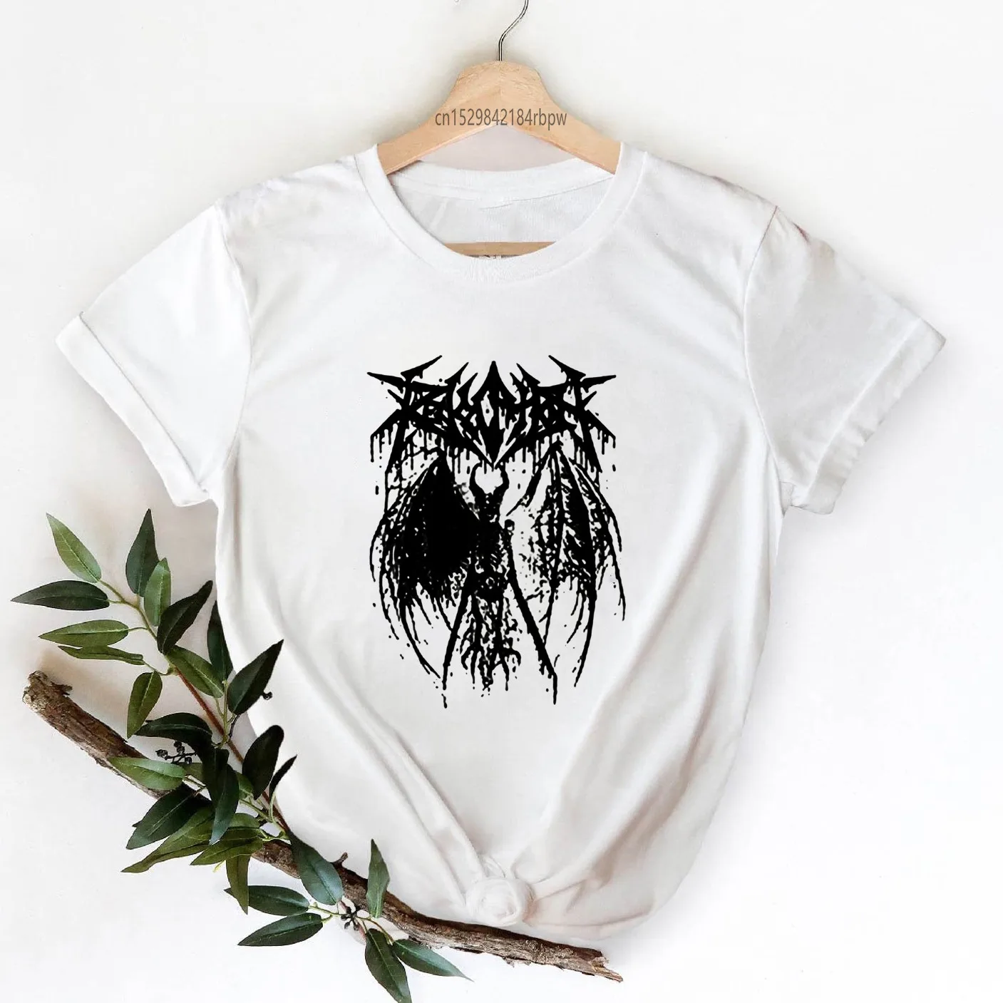 

Skeleton Print Goth Style Women T-shirts Summer Short Sleeve Harajuku Loose T Shirt Basic Tee Streetwear Crop Tops Oversized