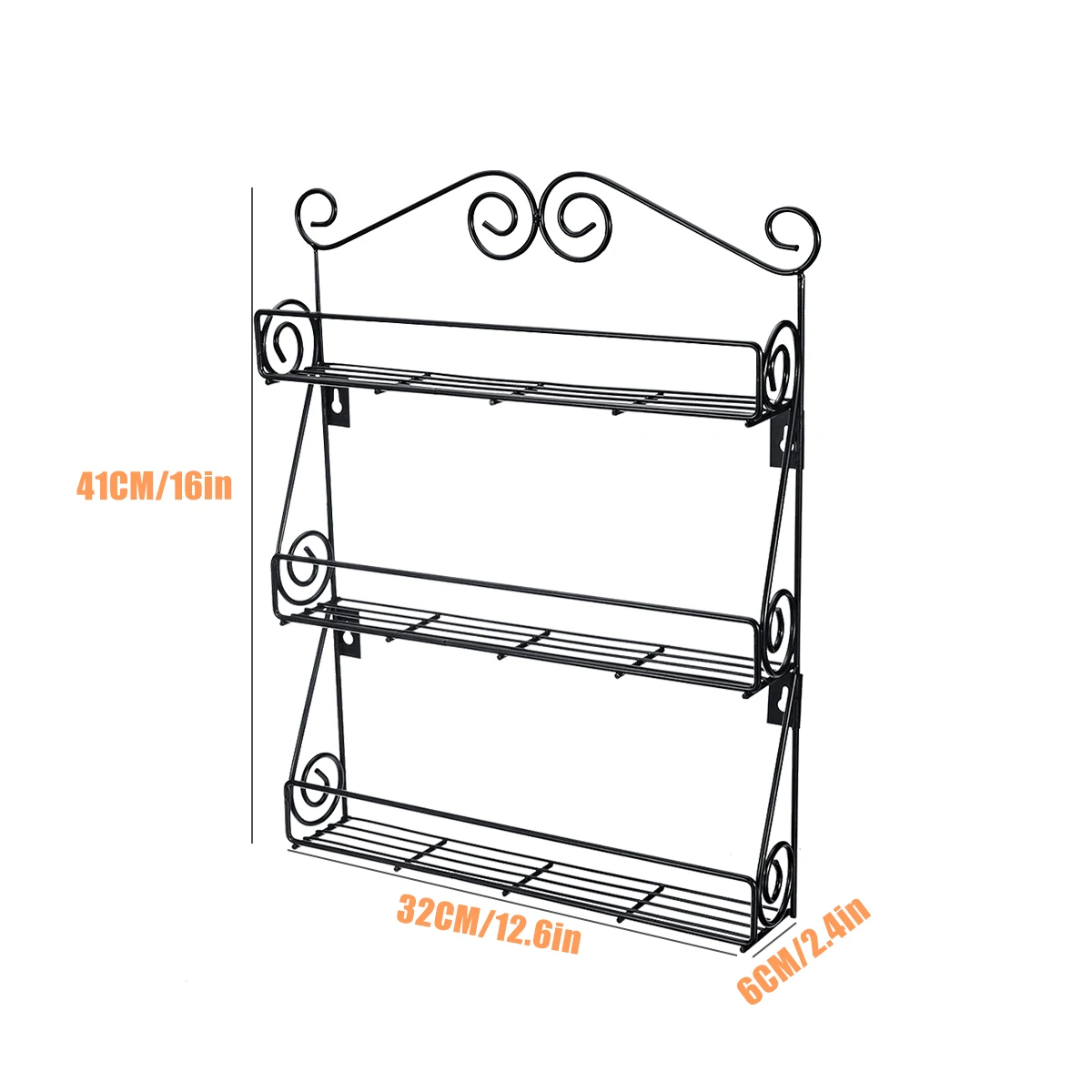 

3 Layers Kitchen Spice Rack Cabinet Organizer Wall Door Storage Shelf Holder Save Space Shelves Kitchen Goods Holder